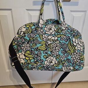 Vera Bradley Blue and Green Floral Travel Bag